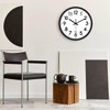 Modern Wall Clock, 12 Inch Quartz Movement, Silent Non-Ticking, Black