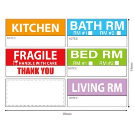 42x90mm Home Moving Labels for Boxes, 6 Different Large Blank Furniture Stickers, Apartment Moving Box Packing Sticker, Waterproof & Durable Boxes Labels for Easy Organization (240 Stickers)