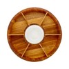 Restaurantware Chips and Dip Bowl Salsa Serving Platter Wooden Chip