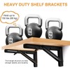 Folding Shelf Brackets 25cm, 2pcs Heavy Duty Metal Collapsible Shelf