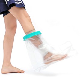 Waterproof Foot Cover for Shower Adult, Cast Covers Protector for Shower Leg, Shower Boots for Foot After Surgery, Shower Boot Cast Cover for Foot (Adult Ankle)
