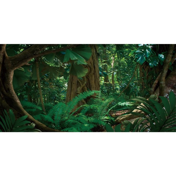 MIRRORANG 120x46cm Tropischer Dschungel Terrarium Hintergrund Grün Riesiger Baum Reptil
