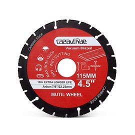 Casaverde 2 Pack 4.5"/115mm Carbide Multi Wheel Cutting Disc Wheel for Wood Boards,Gypsum Boards,Fiberglass Board,Plastics