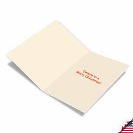 NobleWorks Variety Pack of 3 Christmas Greeting Cards with Envelopes, Humor Holiday Assortment for Men and Women (3 Designs, 1 Each) Tanked Santa C6692XSG-C3x1