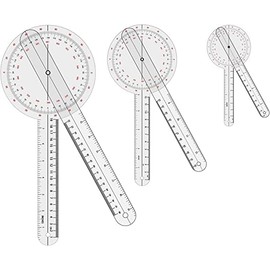 AKSHARA Goniometer Set (3 Pieces) 12", 8", 6" - 360 Degree