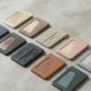 Blue Cynthia Commuter Pass Case, Genuine Leather, Men's, Bifold, Thin,