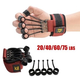 손가락 굴곡 확장 트레이너 20/40/60/75 lbs 피트니스 스포츠 강도 운동기 재활 훈련 [02 60 lbs Accessories] Finger Flexion Extension Trainer 20/40/60/75 lbs Fitness Sports Strength Exercise Rehabilitation Training [02 60 lbs Accessories]