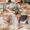 2 Pcs Small Rolling Pin with Handle, Wood Rolling Pins,