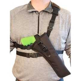 Silverhorse Holsters Chest/Shoulder Gun Holster | Fits Thompson Center Contender in 10" - 16" Barrel Lengths (14" Barrel Right Hand, Black)