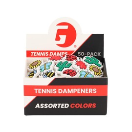 Gamma Nature Tennis Dampeners - Reduces Shock for Comfortable Play - Sunflower & Lady Bug, Maple Leaf & Butterfly, Cactus & Bee