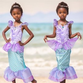 LURLEEZ Disfraz de sirenita para niñas, disfraz de sirena para niñas, disfraz de sirena para niñas, disfraz de sirena para niñas, disfraz de sirena para niñas, disfraz de sirena para niñas