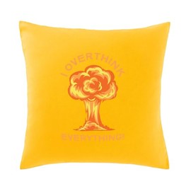 Hippowarehouse I overthink everything! Printed bedroom accessory cushion cover case 41x41cm