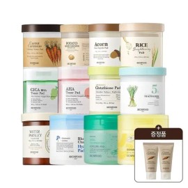 Skinfood 60 pads + foam SET, choose 1 of 12 pads, carrot pineapple foam 30ml*2 / 스킨푸드 패드본품60매+폼 SET 패드 12중 택1 당근 파인애플폼 30ml*2