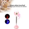 ABS LED Lighting Swing Spring Feather Leak Food Pet Toy