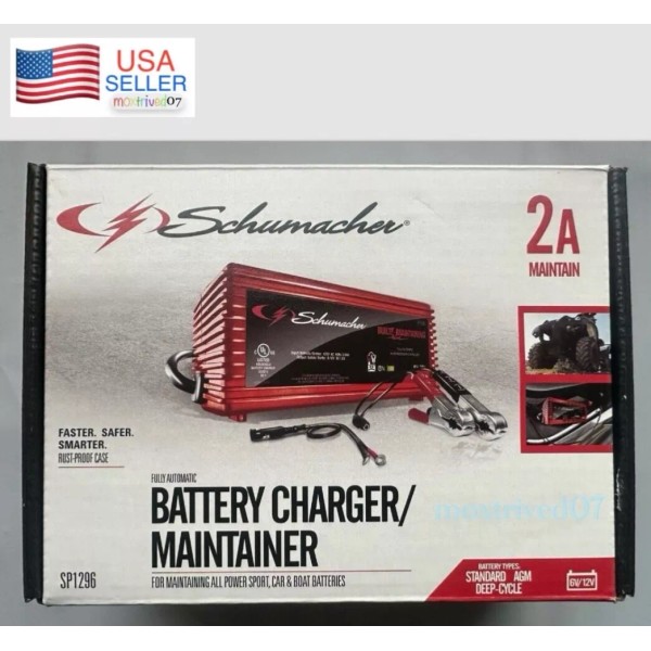 Schumacher® Fully Automatic Car Battery Charger / Maintainer 2 amp