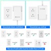 6FT Ultra Flat Plug Dual Extension Cord with 6 Outlets,