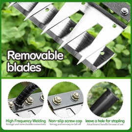 utosday 2025 Iron Weeding Rake 2.0, Iron Rake for Gardening and Weedings, Heavy Duty Gardening Hand Weed Puller Tools, 8 Teeth Carbon Steel Garden Weedings Rakes for Lawn Care