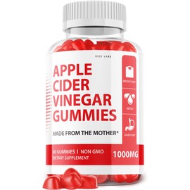 rize labs Apple Cider Vinegar Gummies Apple Cider Vinegar Gummies Made from The Mother ACV Gummies Apple Cider Vinegar Gummies 1000MG (60 Gummies)