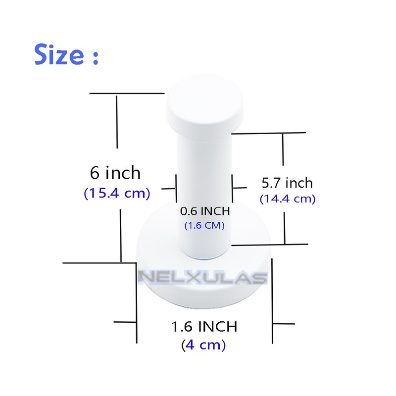 NELXULAS Classic White Stainless Steel Single Super Heavy Duty Wall