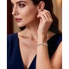 Desnuage Silver Hammered Texture Cuff Bracelet for Women - Adjustable