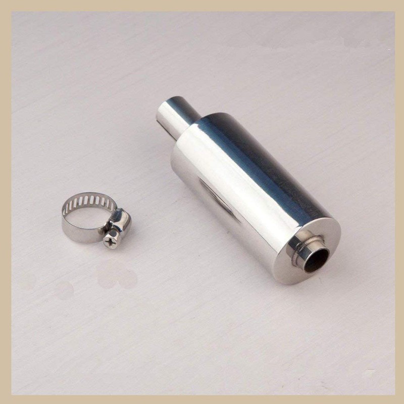 Acxico 1Pcs Stainless Steel Silencer For 23CC-35CC Gasoline Engine Accelerating