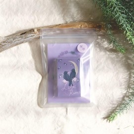 Lilac Rune Card Set with Guide Book for the First Time | AMENOMAME | 25 Cards with Japanese Guide Book