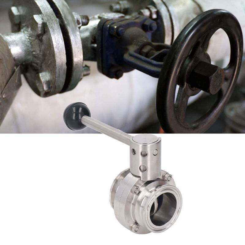 Sanitary Butterfly Clamp Valve with Silicone Washer Stainless Steel Clamp