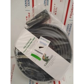 Electriduct FLAT ELECTRICAL POWER CORD 15 FEET EXTENSION CORD BLACK NEW T3