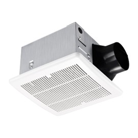Tech Drive Super Quiet 110 CFM, 1.2 Sone Bathroom Ventilation and Exhaust Fan with Humidity Sensor, No Attic access Needed Installation, Ceiling Mounted Fan,White