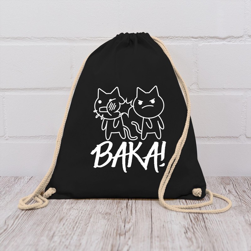 Shirtracer - Gym Bag Backpack - Anime Gifts - Baka!