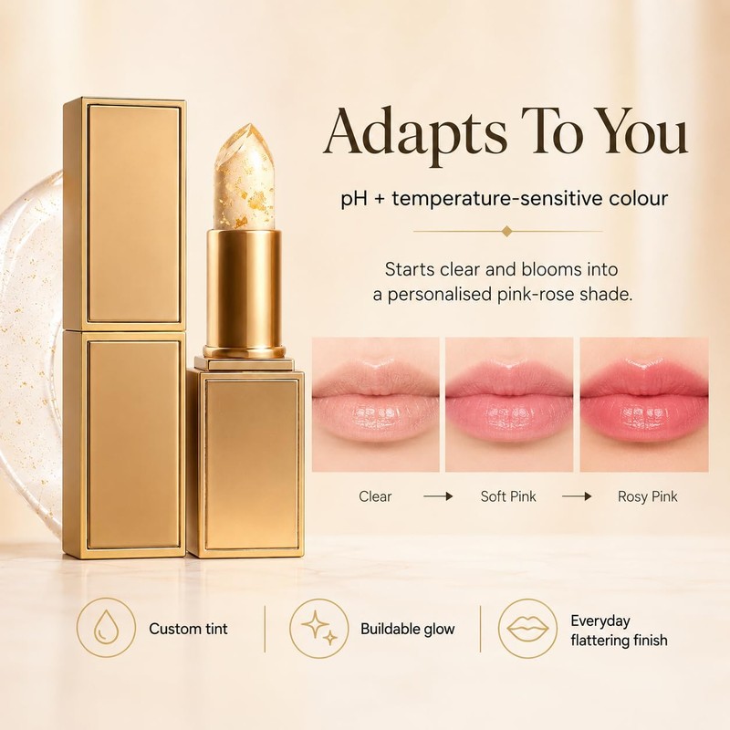 KivorColour Changing Lipstick,PH Adjusting Clear Lipsticks