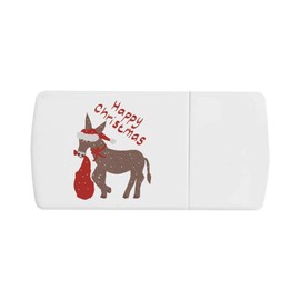 'Donkey Brings Christmas Gifts' Pill Box with Tablet Splitter (PI00031565)