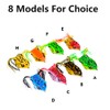 (Color D)1 Pcs-5cm Jump Frog Lures, Bionic Soft Lures Weedless