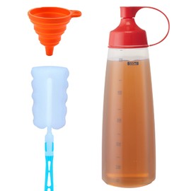 SUJUDE Botellas Exprimibles para Condimentos, Salsas, Masa para Panqueques, Plástico, Boca Ancha, Botella de Cocina para Kétchup, Mostaza, Dispensador Vacío para Glaseado, Aceite, Ensalada, Comida, Lí