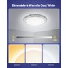 Aggforbl Battery Powered Ceiling Light with Remote, 7.48" Rechargeable Shower