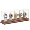 Championship Ring Display Case for 5 Rings – Walnut Wood