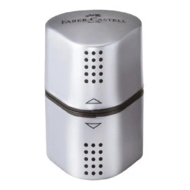 Afilalapices 3 en 1 Faber-Castell Grip Color Gris