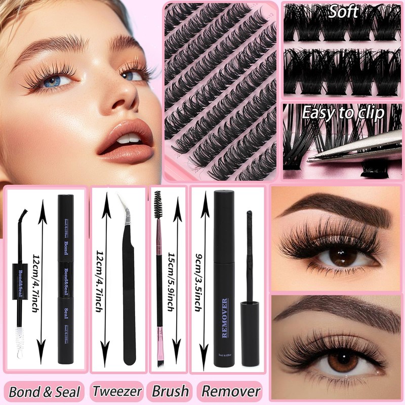 Lash Clusters Kit, Eyelash Clusters Individual Lash Extension Kit 480