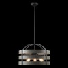 Globe Electric 60803 Maddox 3-Light Chandelier, Matte Black, Faux Wood