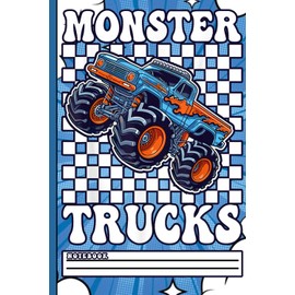 Big Wheels Monster Truck Notebook: Fun Retro Vehicle Theme for Kids, Preschool, Kindergarten, and Truck Loving Toddlers