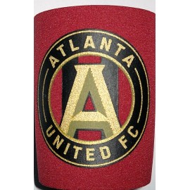 Kolder ATLANTA UNITED RED NEOPRENE CAN DRINK COOLER HOLDER WITH BLACK, RED & GOLD LOGO