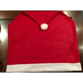 UNKNOWN SANTA HATS FOR CHRISTMAS DECOR CHAIR COVERS 20” WIDE