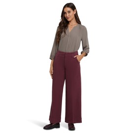 NYDJ Women's Mona Wide Leg Trouser Jeans, Sienna Red