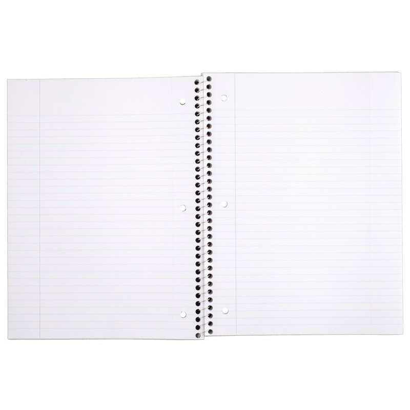 Mead Spiral Notebooks, 1 Subject, College Ruled, 70 Sheets, Black