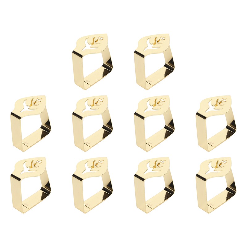 10Pcs Tablecloth Clips Stainless Steel Leaf Style Anti Slip Multi