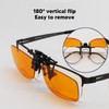 Gafas con Clip de Bloqueo de Luces Azules, Lente Naranja
