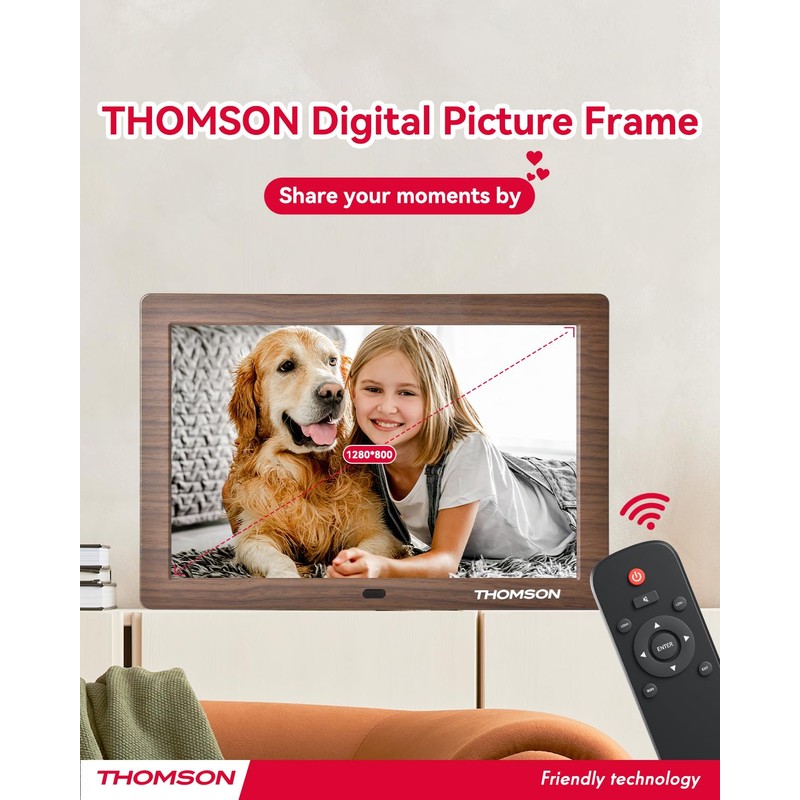 THOMSON 8" Digital Picture Frame, 1280 * 800 IPS Full