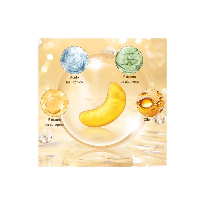 HNTCSR Parches de Colágeno y Oro de 24K para Ojos