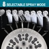 Chomley Double Shower Head with Built-in 2 Shut Off Valve,
