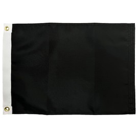 FLAGPARK Solid Black Flag 12x18 Inch, Outdoor Black Flag, Heavy Duty Black Flags, with Brass Grommets